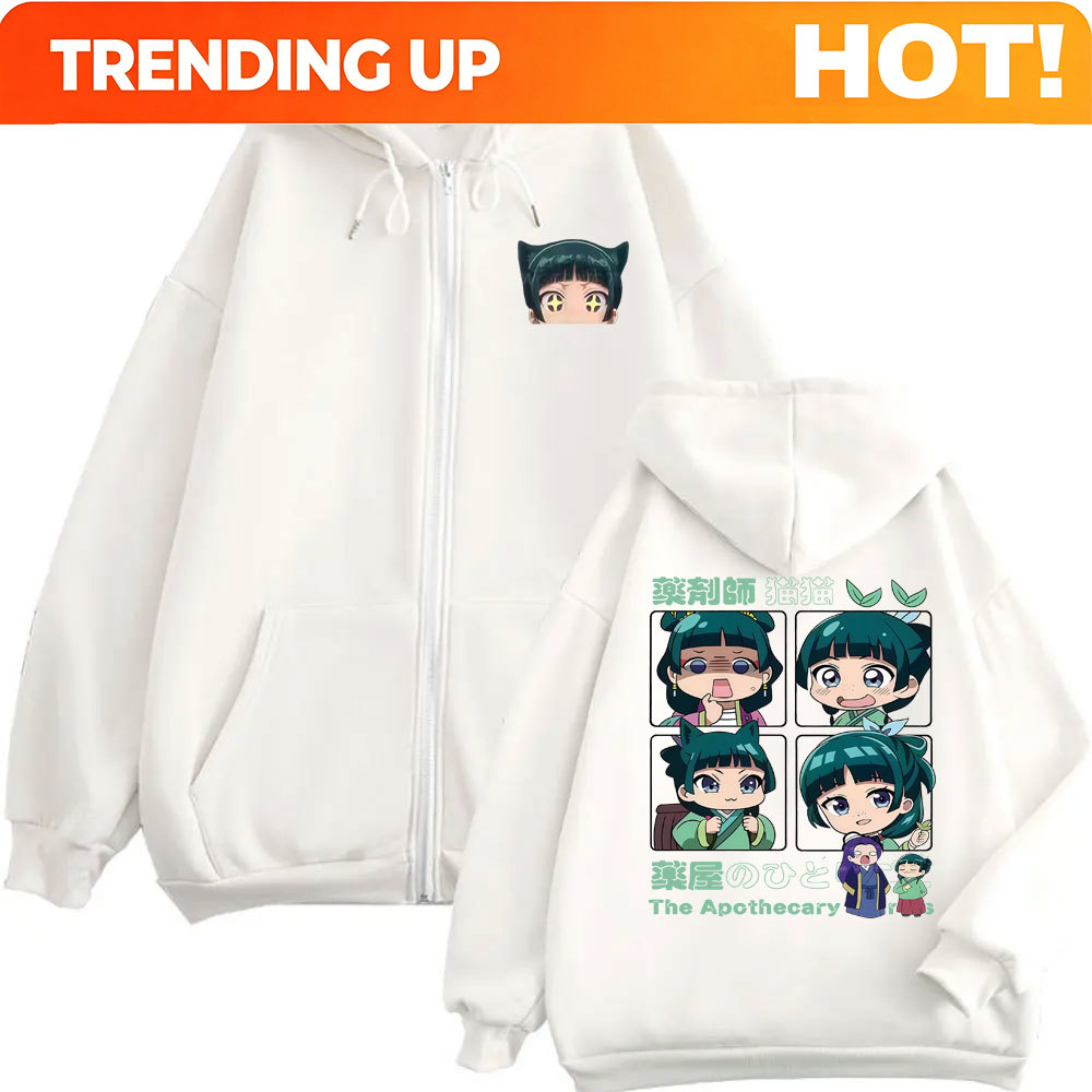 Hoodie Women Oversized - 커스텀 애니메이션 애포텍리 다이어리 마오마오 지퍼