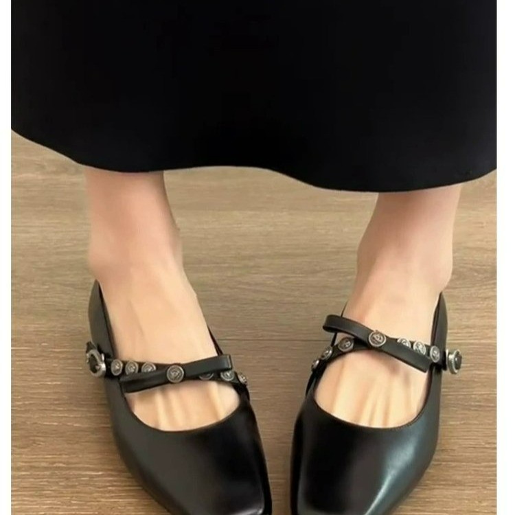 Women'S Fashion For Summer 2026 - 프랑스 스타일 보우 스퀘어토 청키힐 메리제인