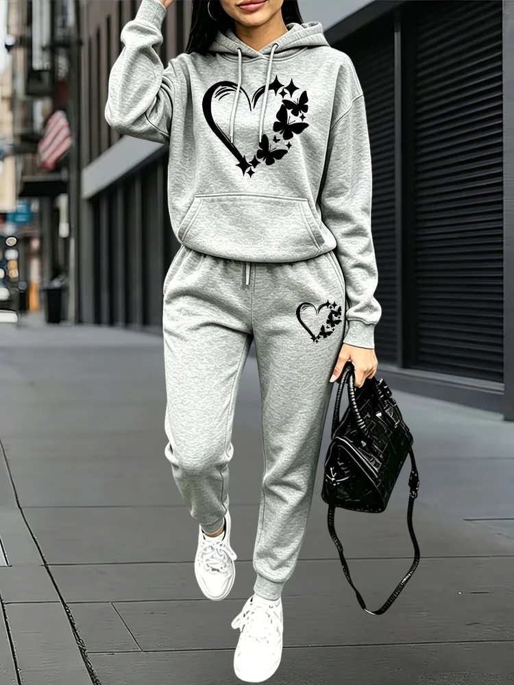 Women'S Fashion Winter 2026 - 2026 신상 여성 트레이닝복 후드티와 스웨트팬츠