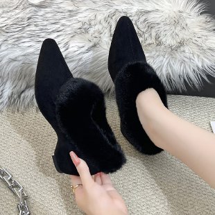Women'S Fashion Winter 2026 - 플랫폼 기모 안감 포인티드 토 퍼리