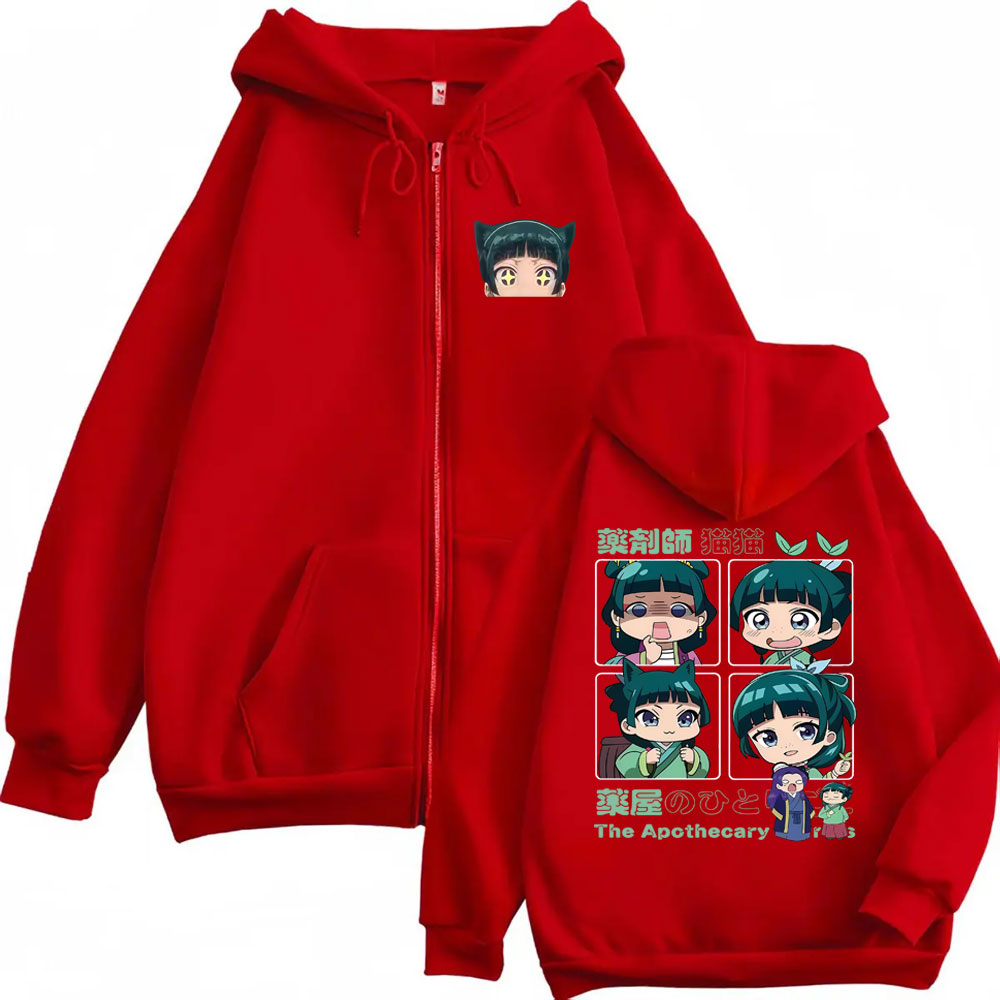 커스텀 애니메이션 애포텍리 다이어리 마오마오 지퍼 후드 - Hoodie Women Oversized 리뷰 및 가격