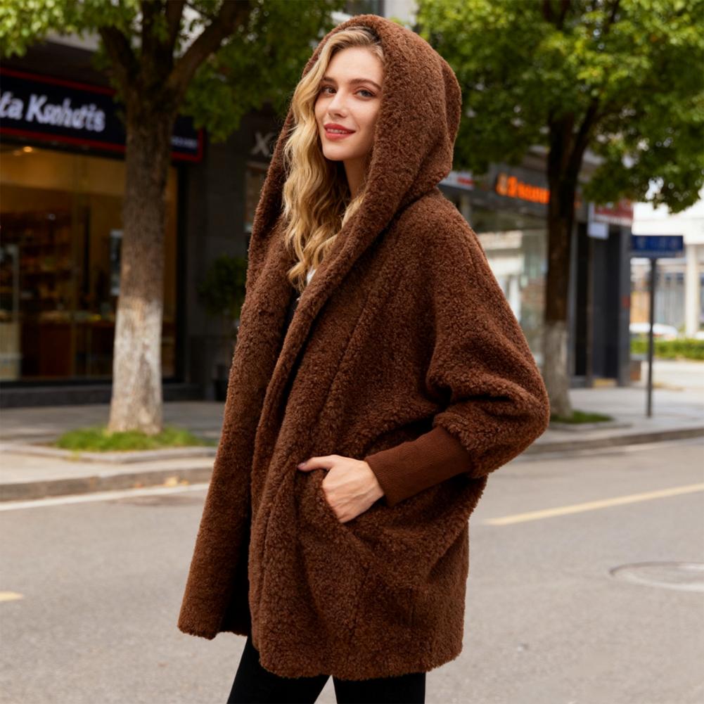 여성용 겨울 코트 퍼지 후드 가디건 오버사이즈 플리스  - Sherpa Coat Women 리뷰 및 가격