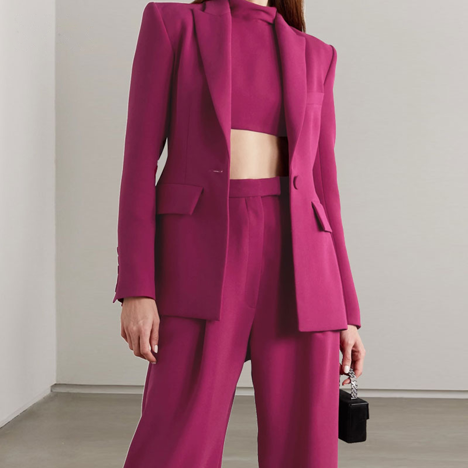 올링엔틀 레드 라펠 여성용 투피스 정장 세트 패션 긴팔 - Women'S Fashion Business Casual 리뷰 및 가격