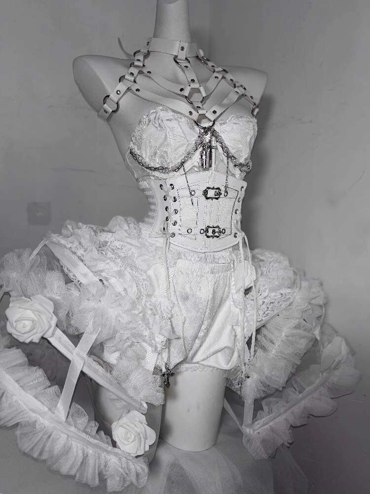 로리타 코스튬 플라워 본 헤비 크래프트 핸드메이드 순백 - Corset Top Boned 리뷰 및 가격