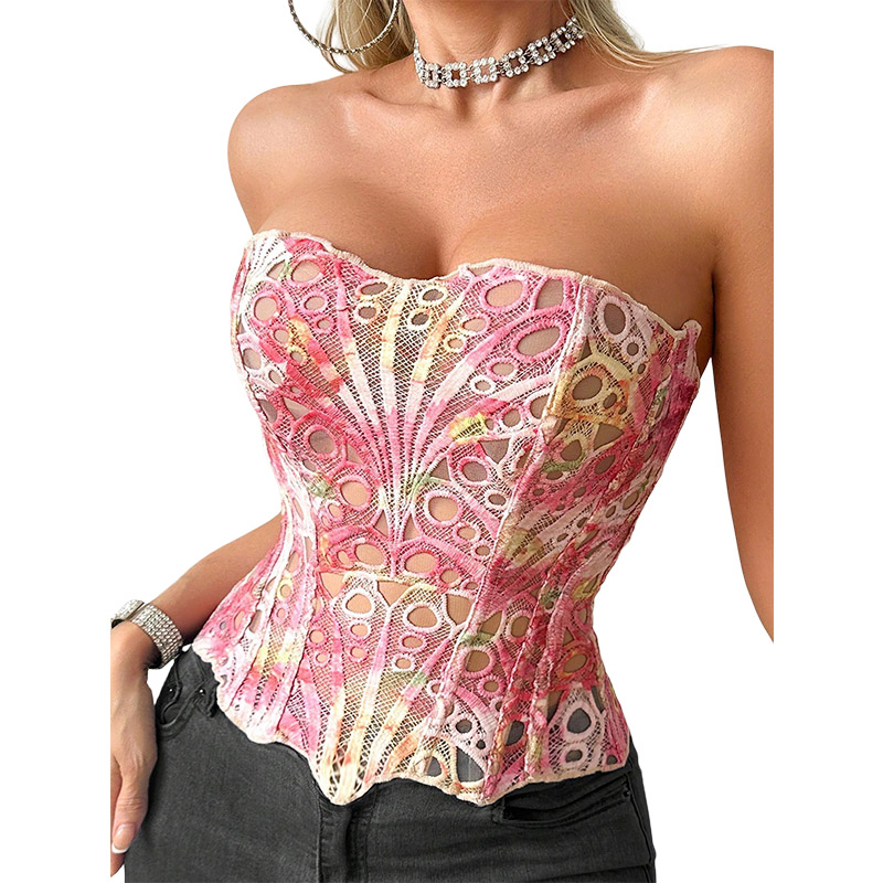 섹시한 본 가먼트 코르셋 시스루 메쉬 통기성 코르셋 섹 - Corset Top Boned 리뷰 및 가격