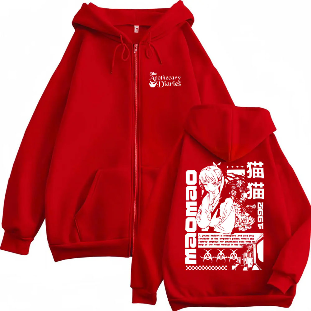 커스터마이징 애니메이션 약사의 일기 지퍼 후드티 귀여운 - Hoodie Women Oversized 리뷰 및 가격