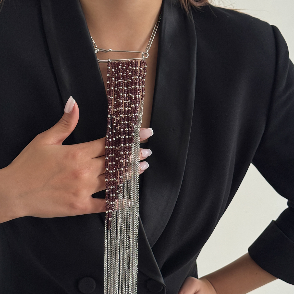 실버 컬러 태슬 체인 브로치 패션 액세서리 여성용 고정 - Women'S Fashion Jewellery 리뷰 및 가격
