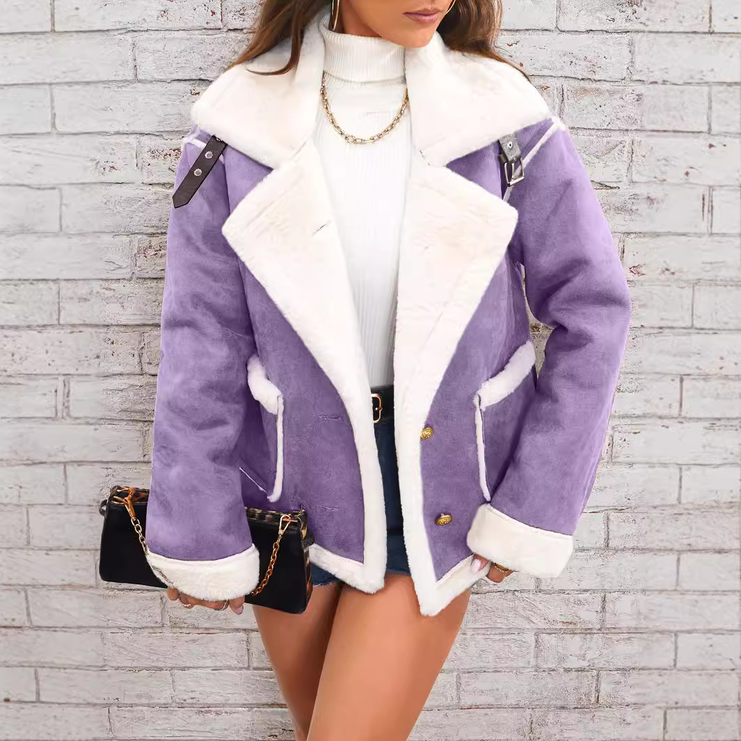 여성 시어링 재킷 캐주얼 숏 코트 Y2k 턴다운 칼라  - Sherpa Coat Women 리뷰 및 가격